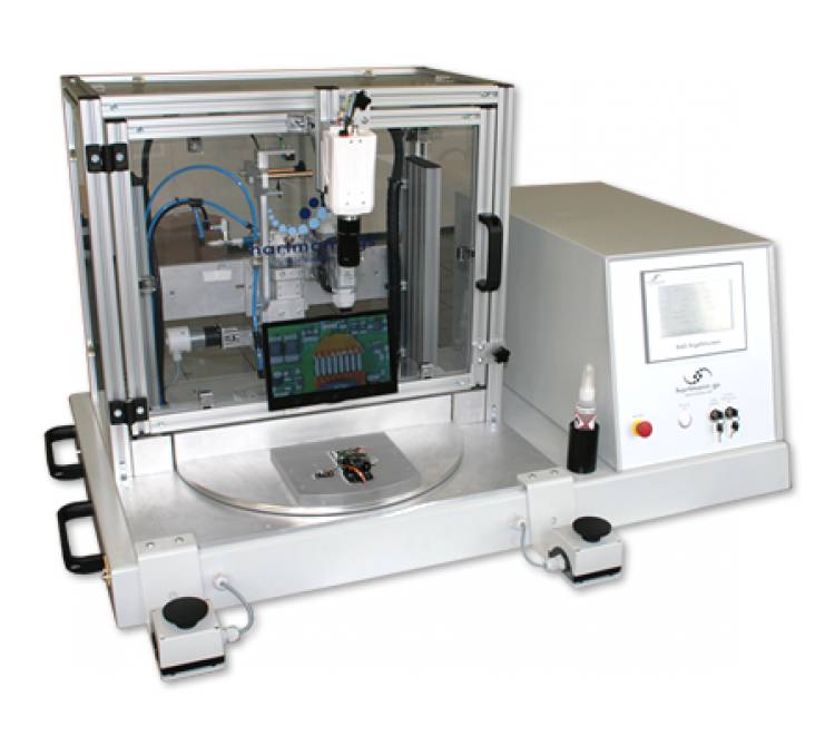 Hot Bar Soldering System with automatic rotary table (Desktop-edition).